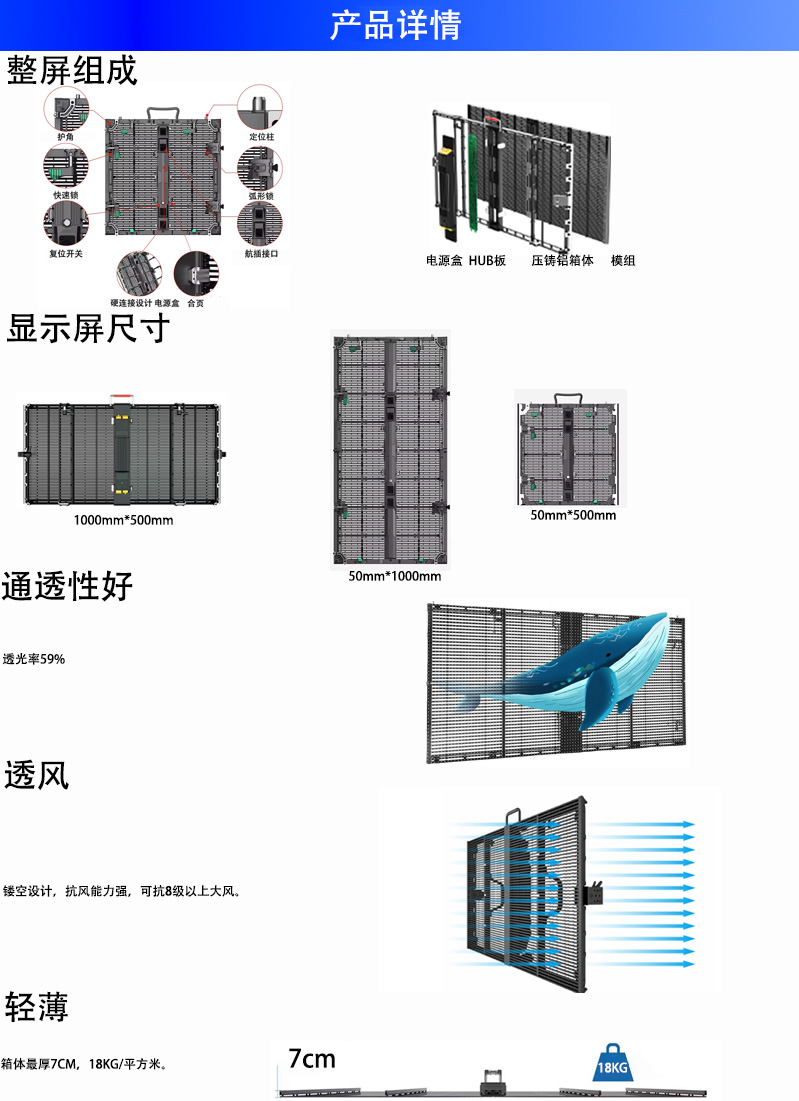 LED户外租赁透明屏(图2)